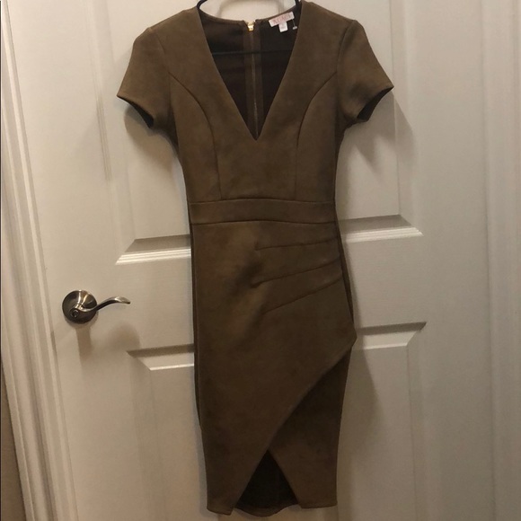 Faux suede midi dress - Picture 1 of 3